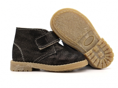 Ghete copii Lui Shoes, cod 3G2123, seria CREP SKY, negru, piele naturala