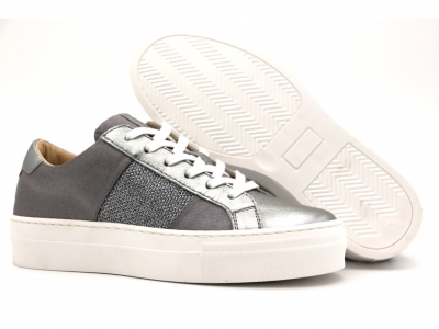 Pantofi sport femei Lui Shoes, cod 2A373, seria KR, argintiu, piele naturala