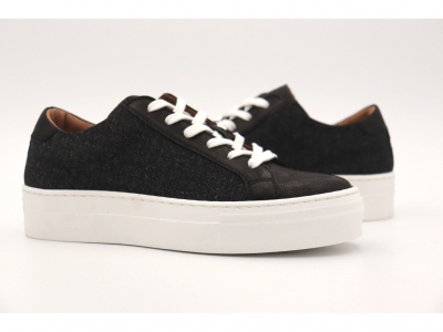 Pantofi sport femei Lui Shoes, cod 2A374, seria KR, negru, piele naturala