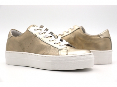 Pantofi sport femei Lui Shoes, cod 2A375, seria KR, auriu, piele naturala