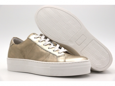 Pantofi sport femei Lui Shoes, cod 2A375, seria KR, auriu, piele naturala