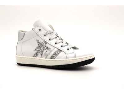 Pantofi sport copii Lui Shoes, cod 3A745, seria MEGASTAR, alb, piele naturala