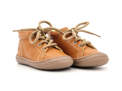 Pantofi sport copii Lui Shoes, cod 3A746, seria PRIMO, maro deschis, piele naturala