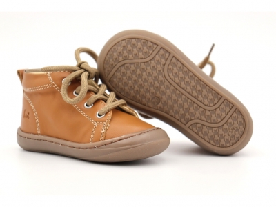 Pantofi sport copii Lui Shoes, cod 3A746, seria PRIMO, maro deschis, piele naturala