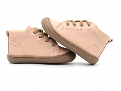 Pantofi sport copii Lui Shoes, cod 3A747, seria PRIMO, roz pal, piele naturala