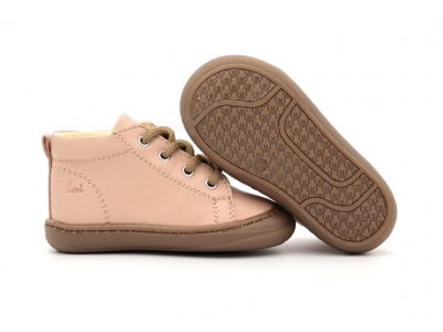 Pantofi sport copii Lui Shoes, cod 3A747, seria PRIMO, roz pal, piele naturala