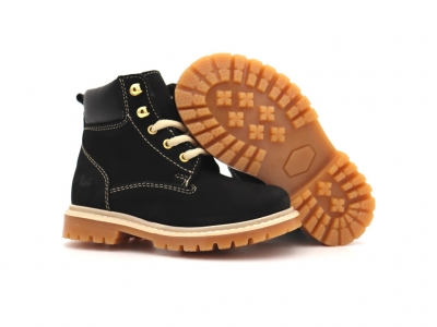 Ghete copii Lui Shoes, cod 3G2142, seria TIMMY, negru, piele naturala