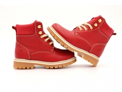 Ghete copii Lui Shoes, cod 3G2147, seria TIMMY, rosu, piele naturala
