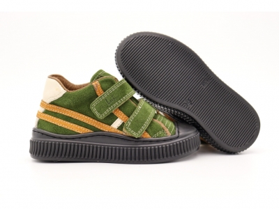 Pantofi sport copii Lui Shoes, cod 3A813, seria TRIP SKY, verde forest, piele naturala