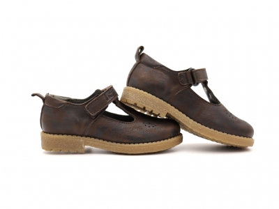Pantofi copii Lui Shoes, cod 3P45, seria SARA, maro, piele naturala