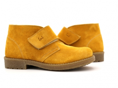 Ghete copii Lui Shoes, cod 3G2155, seria CREP SKY, galben mustar, piele naturala