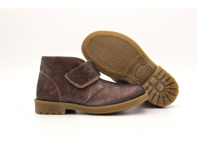 Ghete copii Lui Shoes, cod 3G2195, seria CREP SKY, maro, piele naturala