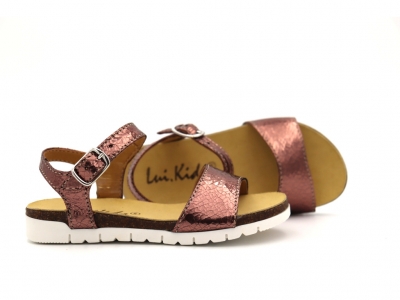 Sandale copii fete Lui Shoes, cod 6S163, seria ELSA, bronz, piele naturala