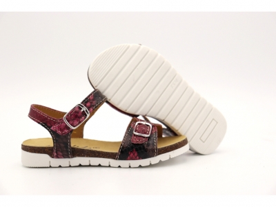 Sandale copii fete Lui Shoes, cod 6S166, seria ELSA, bordo, piele naturala