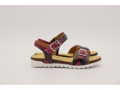 Sandale copii fete Lui Shoes, cod 6S166, seria ELSA, bordo, piele naturala