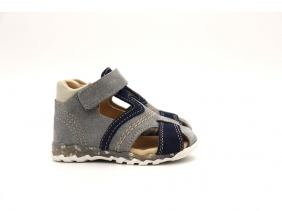 Sandale copii Lui Shoes, cod 3S297, seria SIMBA, gri, piele naturala