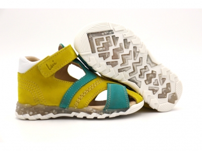 Sandale copii Lui Shoes, cod 3S302, seria SIMBA, galben, piele naturala