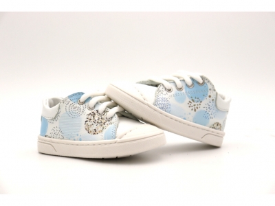 Pantofi sport copii Lui Shoes, cod 3A840, seria MONALISA, alb, piele naturala