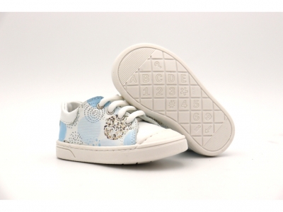 Pantofi sport copii Lui Shoes, cod 3A840, seria MONALISA, alb, piele naturala