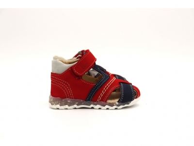 Sandale copii Lui Shoes, cod 3S309, seria SIMBA, rosu, piele naturala