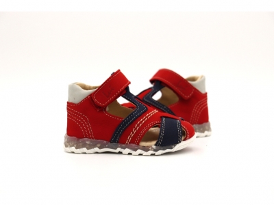 Sandale copii Lui Shoes, cod 3S309, seria SIMBA, rosu, piele naturala