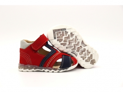 Sandale copii Lui Shoes, cod 3S309, seria SIMBA, rosu, piele naturala