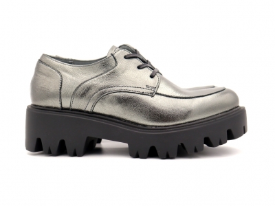 Pantofi femei Lui Shoes, cod 2P428, seria LORI, argintiu, piele naturala