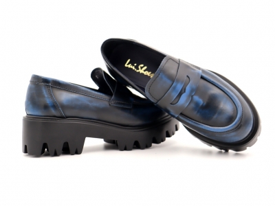 Pantofi femei Lui Shoes, cod 2P431, seria LORI, bleumarin, piele naturala