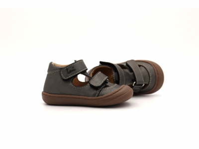 Sandale copii Lui Shoes, cod 3S329, seria NATUR FLEX, gri, piele naturala