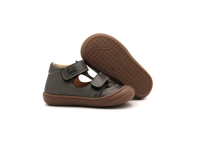 Sandale copii Lui Shoes, cod 3S329, seria NATUR FLEX, gri, piele naturala
