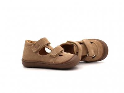 Sandale copii Lui Shoes, cod 3S332, seria NATUR FLEX, bej, piele naturala