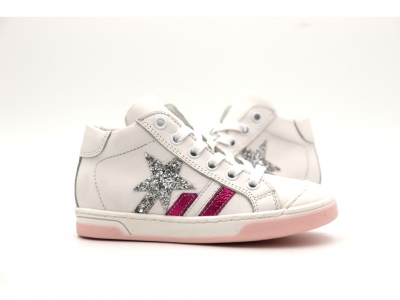 Pantofi sport copii Lui Kids, cod 3A896, seria MEGASTAR, alb, piele naturala