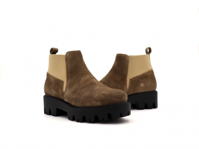 Botine femei Lui Shoes, cod 2B74, seria HELI F, bej, piele naturala