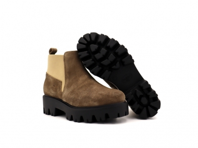 Botine femei Lui Shoes, cod 2B74, seria HELI F, bej, piele naturala