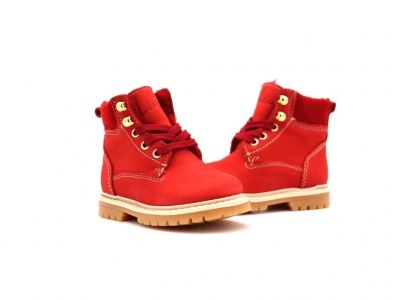 Ghete copii Lui Kids, cod 3G2233, seria TIMMY, rosu, piele naturala