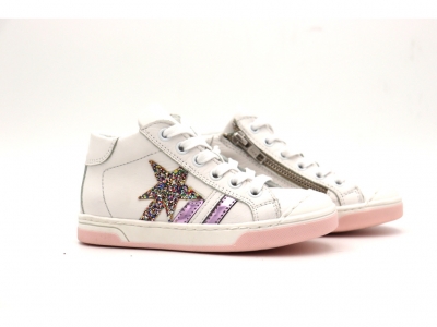 Pantofi sport copii Lui Kids, cod 3A905, seria MEGASTAR, alb, piele naturala