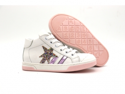 Pantofi sport copii Lui Kids, cod 3A905, seria MEGASTAR, alb, piele naturala