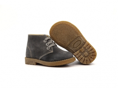 Ghete copii Lui Kids, cod 3G2238, seria CREP, gri, piele naturala