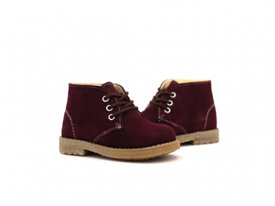 Ghete copii Lui Kids, cod 3G2250, seria CREP, bordo, piele naturala