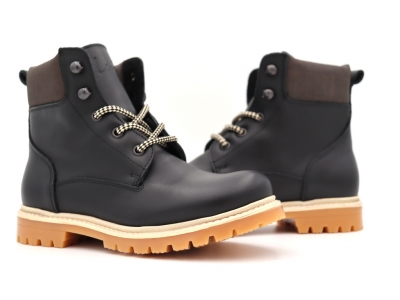 Ghete copii Lui Kids, cod 3G2253, seria TIMMY, negru, piele naturala