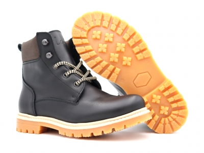 Ghete copii Lui Kids, cod 3G2253, seria TIMMY, negru, piele naturala