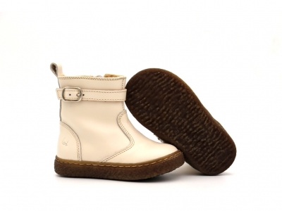 Cizme copii Lui Kids, cod 3C355, seria RITA, crem, piele naturala