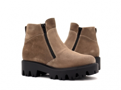 Botine femei Lui Shoes, cod 2B90, seria SMILE, bej, piele naturala