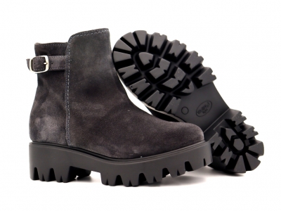 Botine femei Lui Shoes, cod 2B99, seria RONA, gri, piele naturala