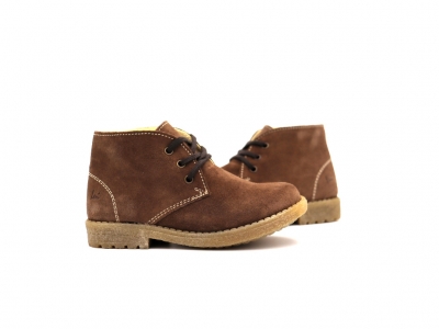 Ghete copii Lui Shoes, cod 3G2318, seria CREP, maro deschis, piele naturala