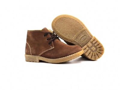 Ghete copii Lui Shoes, cod 3G2318, seria CREP, maro deschis, piele naturala