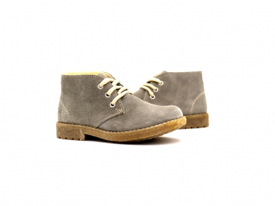 Ghete copii Lui Shoes, cod 3G2319, seria CREP, gri deschis, piele naturala