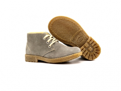 Ghete copii Lui Shoes, cod 3G2319, seria CREP, gri deschis, piele naturala