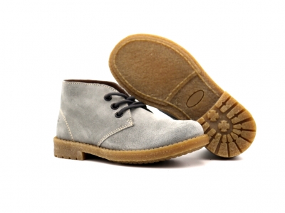 Ghete copii Lui Kids, cod 3G2321, seria CREP, gri deschis, piele naturala