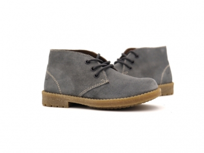 Ghete copii Lui Kids, cod 3G2326, seria CREP, gri deschis, piele naturala